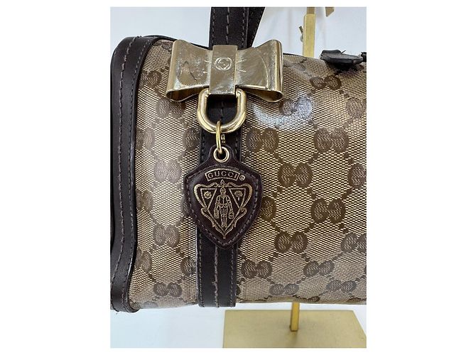 Borsa Gucci in tela e pelle marrone287 - vista 4