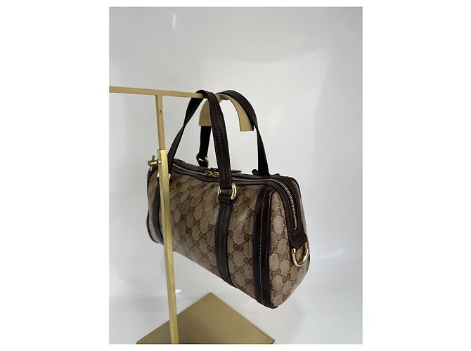Borsa Gucci in tela e pelle marrone287 - vista 6