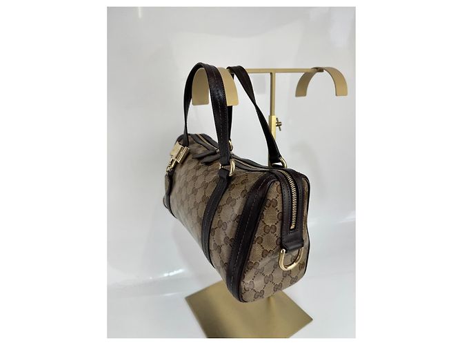 Borsa Gucci in tela e pelle marrone287 - vista 8