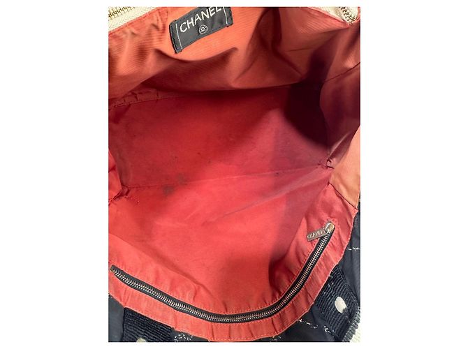 Borsa a spalla in tela Chanel Travel Line nera Nero - vista 13