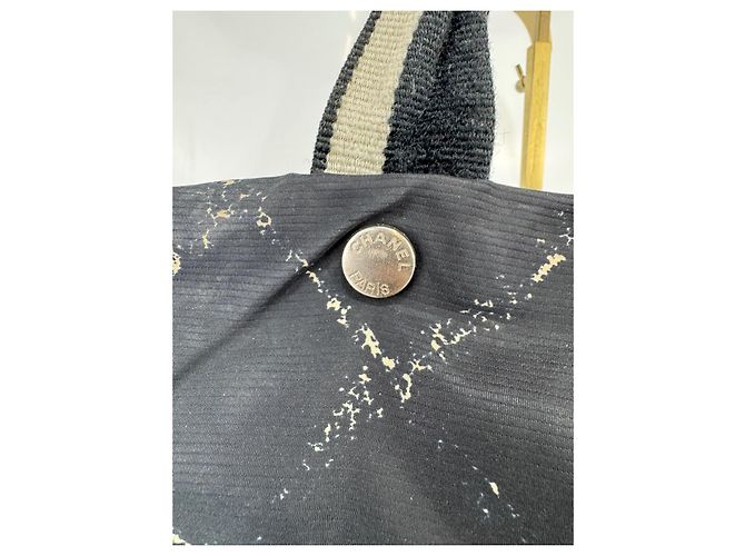 Borsa a spalla in tela Chanel Travel Line nera Nero - vista 9