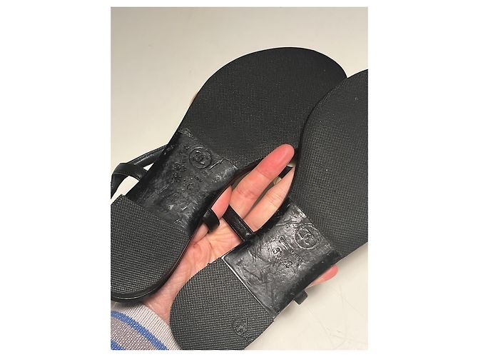 Sandali Chanel in pelle nera Nero - vista 8