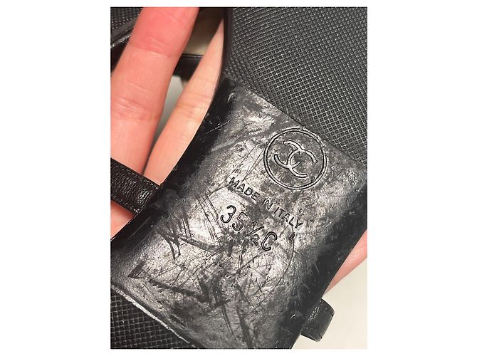 Sandali Chanel in pelle nera Nero - vista 9