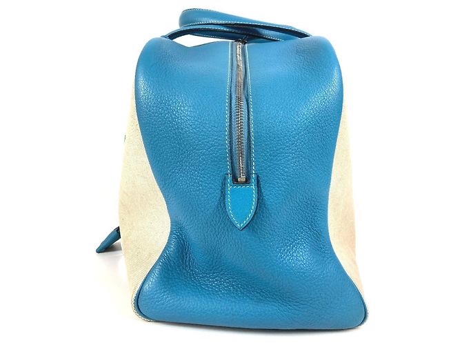 Hermès Borsa a Spalla HERMES Victoria 43 Blu Beige - vista 3