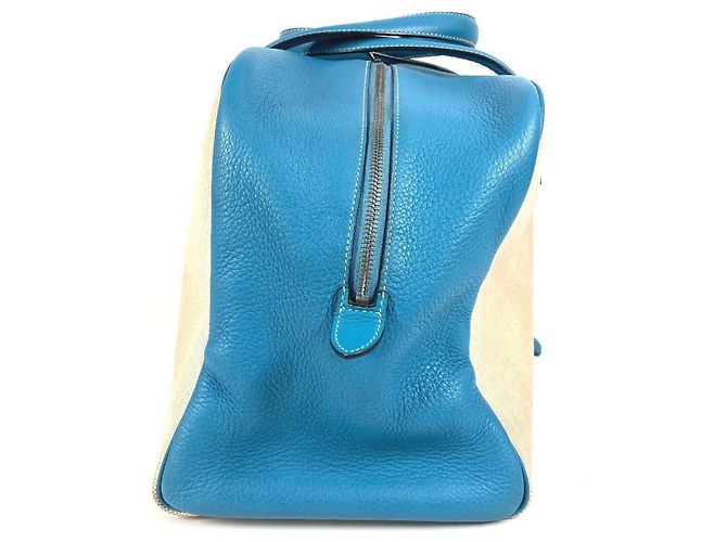 Hermès Borsa a Spalla HERMES Victoria 43 Blu Beige - vista 4