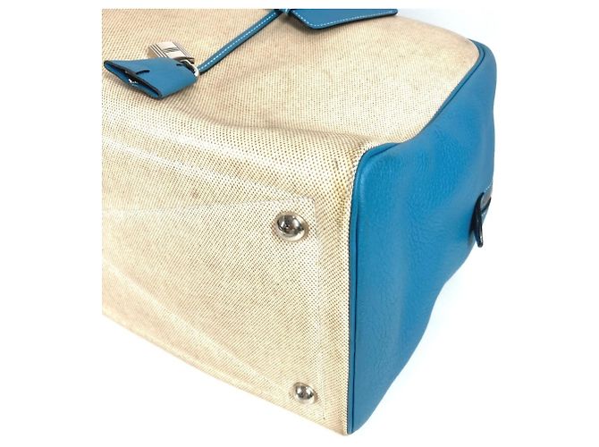 Hermès Borsa a Spalla HERMES Victoria 43 Blu Beige - vista 6