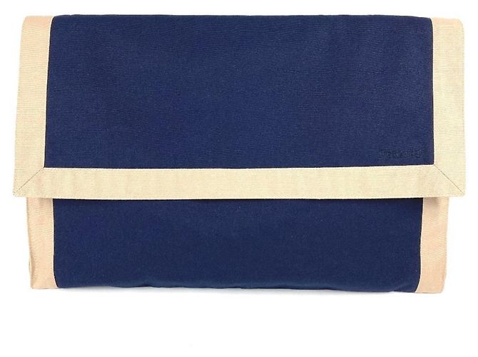 Hermès HERMES Tapidsel Gran Bolsa Clutch Oversized con Solapa Azul marino - vista 2