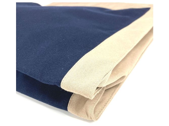 Hermès HERMES Tapidsel Gran Bolsa Clutch Oversized con Solapa Azul marino - vista 9