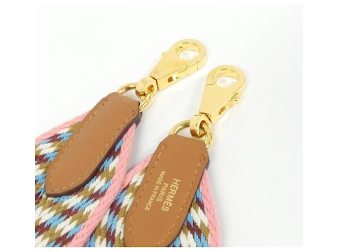 Correa Zigzag de Hermès Blanco Dorado - vista 3