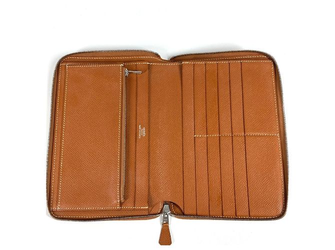 Cartera Larga Azap de Hermès en Cuero Dorado - vista 11