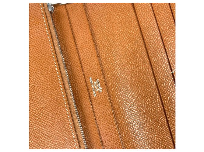 Cartera Larga Azap de Hermès en Cuero Dorado - vista 12