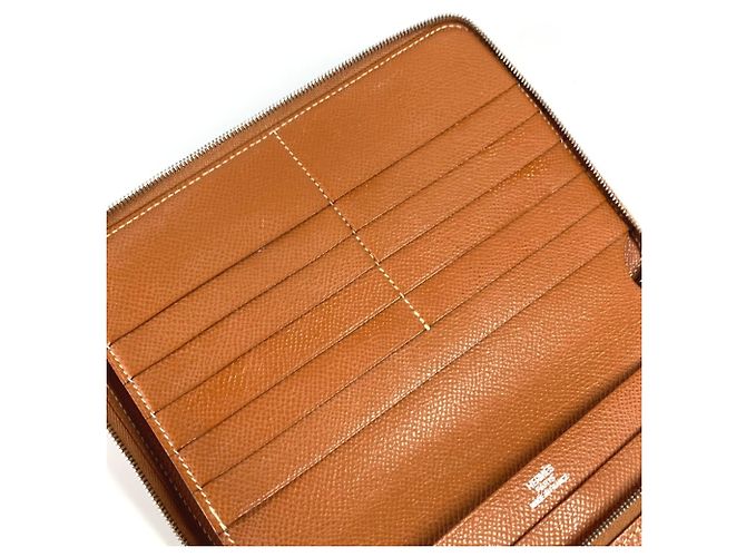 Cartera Larga Azap de Hermès en Cuero Dorado - vista 14