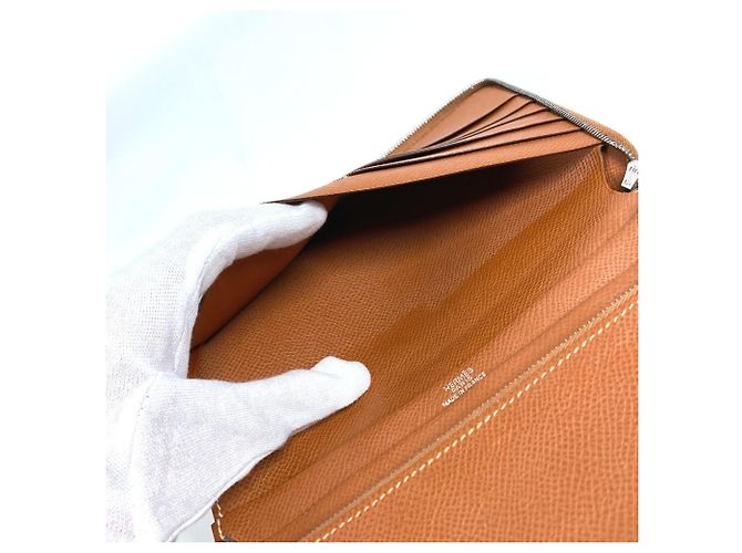 Cartera Larga Azap de Hermès en Cuero Dorado - vista 15