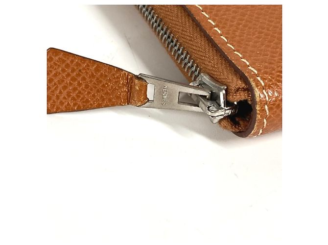 Cartera Larga Azap de Hermès en Cuero Dorado - vista 9