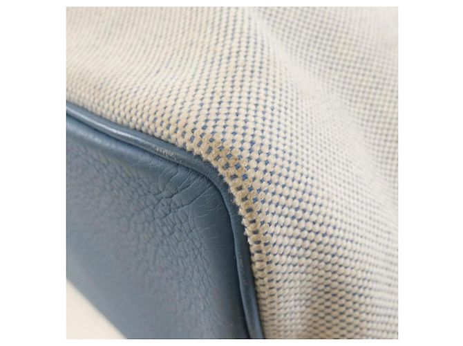 Borsa a Spalla Hermès Jardinier Blu - vista 3
