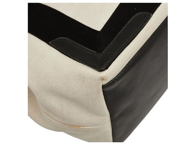 Borsa a mano Cabas Small Balenciaga in blu navy Nero Beige - vista 6