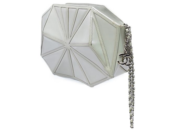 Clutch de muñeca Chanel de cordero perlado blanco Midnight Swim Crudo - vista 2