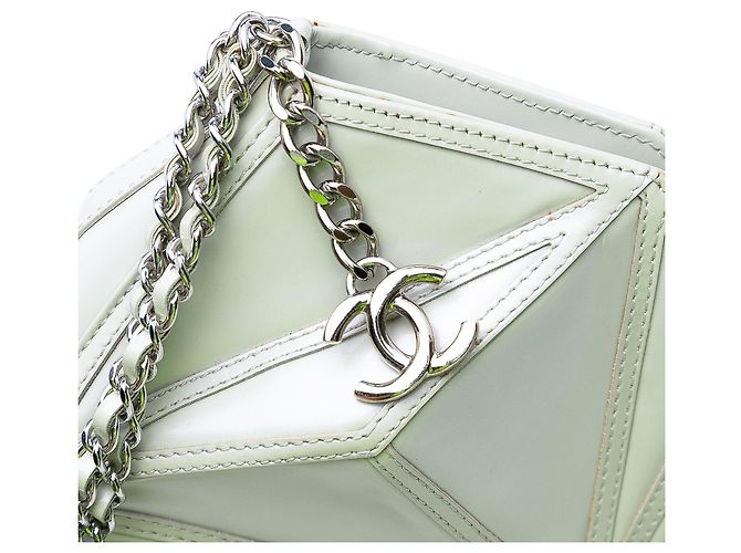 Clutch de muñeca Chanel de cordero perlado blanco Midnight Swim Crudo - vista 5