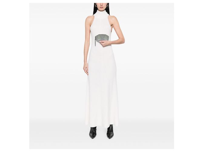 Clutch de muñeca Chanel de cordero perlado blanco Midnight Swim Crudo - vista 7