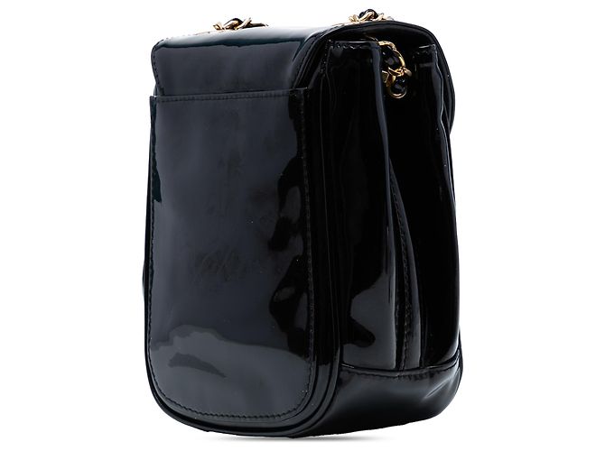 Chanel Nero CC in Pelle Verniciata Borsa a Tracolla - vista 2