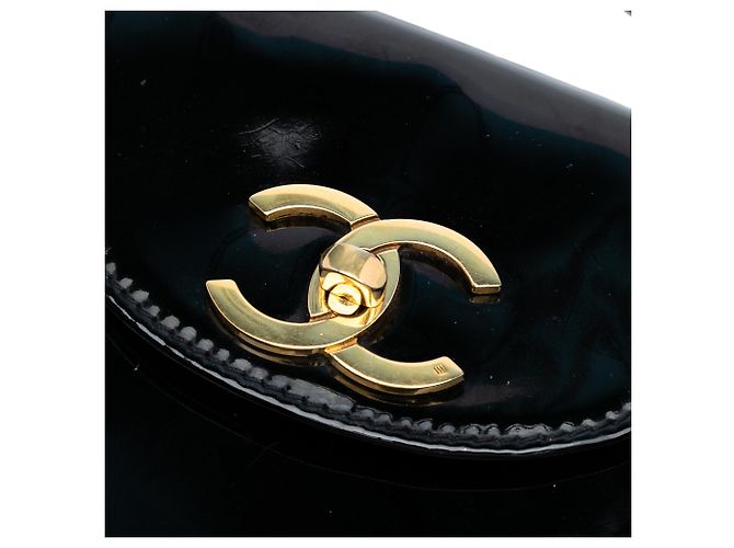 Chanel Nero CC in Pelle Verniciata Borsa a Tracolla - vista 5