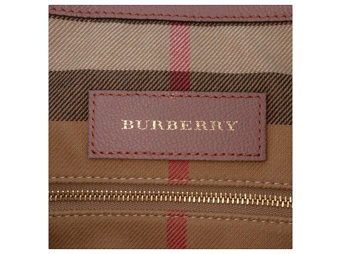 Burberry Pequena Bolsa Helmsley em Couro Granulado Rosa Dourado - vista 5