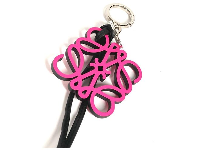 Portachiavi con logo Anagram LOEWE Nero Rosa - vista 2