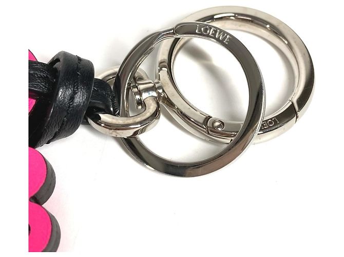 Portachiavi con logo Anagram LOEWE Nero Rosa - vista 6
