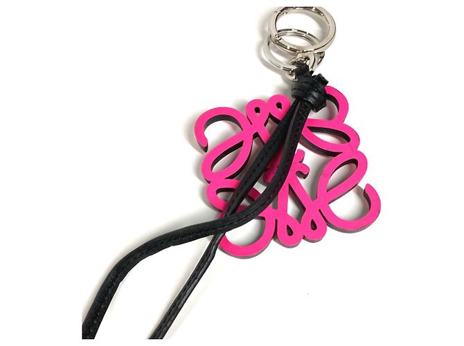 Portachiavi con logo Anagram LOEWE Nero Rosa - vista 7