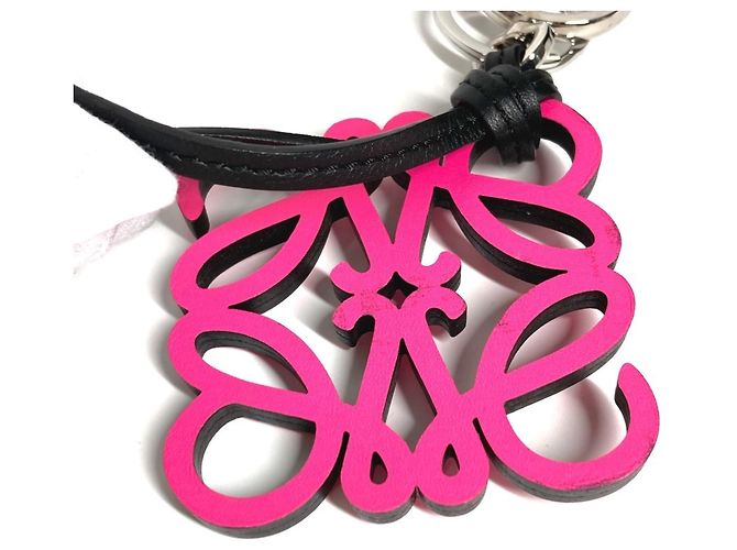 Portachiavi con logo Anagram LOEWE Nero Rosa - vista 8