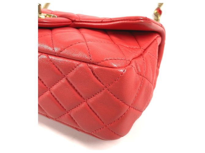 Borsa a spalla a doppia catena trapuntata con gioielli Chanel Rosa Rosso - vista 6