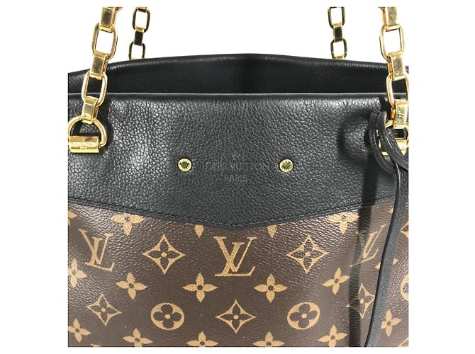 Borsa Tote Pallas Monogram Louis Vuitton Marrone Nero Monogramma - vista 3