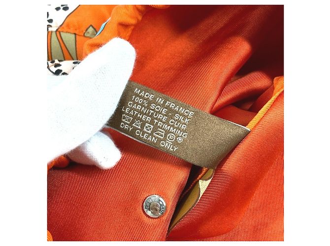 Hermès Pochette Multi-Pouch Musardine in Seta Arancione Hermes - vista 14