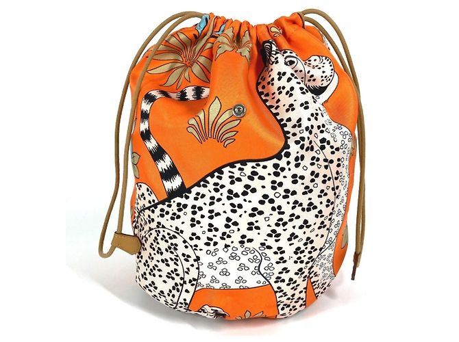 Hermès Pochette Multi-Pouch Musardine in Seta Arancione Hermes - vista 2