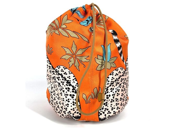 Hermès Pochette Multi-Pouch Musardine in Seta Arancione Hermes - vista 4