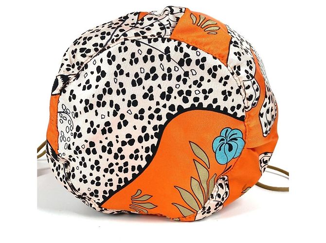 Hermès Pochette Multi-Pouch Musardine in Seta Arancione Hermes - vista 5
