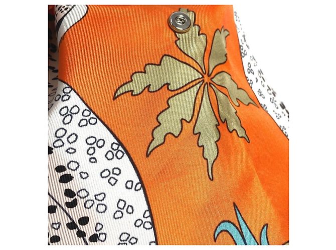 Hermès Pochette Multi-Pouch Musardine in Seta Arancione Hermes - vista 9