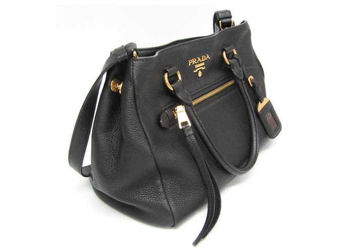 Prada VITELLO PHENIX 1BG044 Borsa in pelle da donna / Borsa a spalla Nero - vista 9