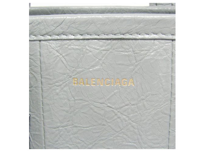 Balenciaga BARBES 672983 Lederhandtasche in Hellgrau - Ansicht 15
