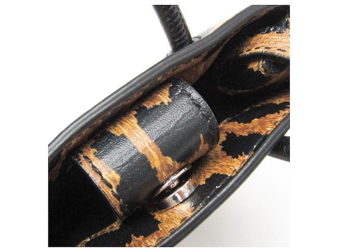 Borsa a Spalla con Stampa Leopardo Balenciaga Nero Beige - vista 10