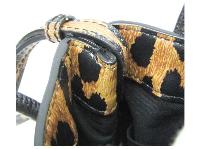 Borsa a Spalla con Stampa Leopardo Balenciaga Nero Beige - vista 11