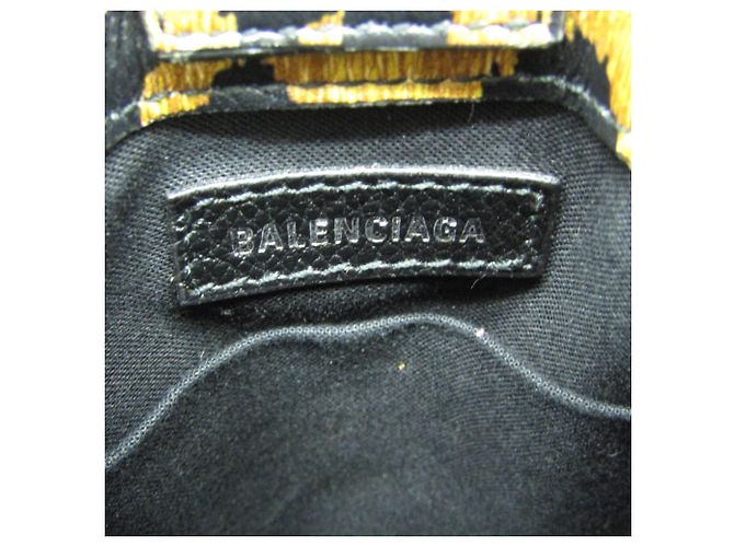 Borsa a Spalla con Stampa Leopardo Balenciaga Nero Beige - vista 12