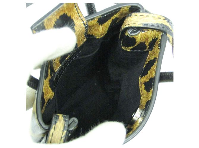 Borsa a Spalla con Stampa Leopardo Balenciaga Nero Beige - vista 3