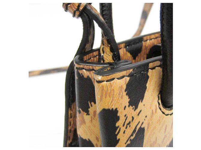 Borsa a Spalla con Stampa Leopardo Balenciaga Nero Beige - vista 6