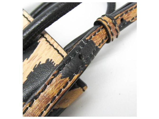 Borsa a Spalla con Stampa Leopardo Balenciaga Nero Beige - vista 7