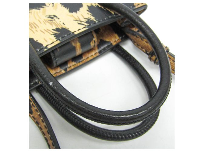 Borsa a Spalla con Stampa Leopardo Balenciaga Nero Beige - vista 8