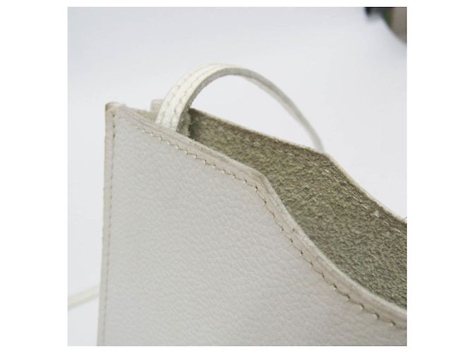 Borsa a Spalla in Pelle di Capra Onimaitou di Hermès Bianco - vista 10