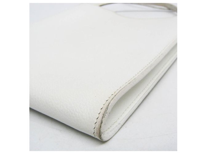 Borsa a Spalla in Pelle di Capra Onimaitou di Hermès Bianco - vista 4