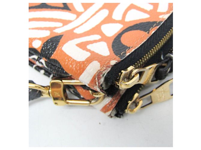 Pochette Doppia Zip Clafity LV M69488 di Louis Vuitton Marrone Nero Bianco - vista 5