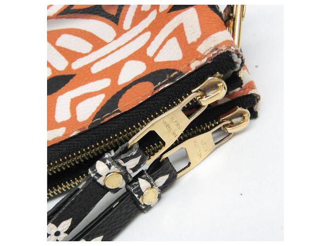Pochette Doppia Zip Clafity LV M69488 di Louis Vuitton Marrone Nero Bianco - vista 8